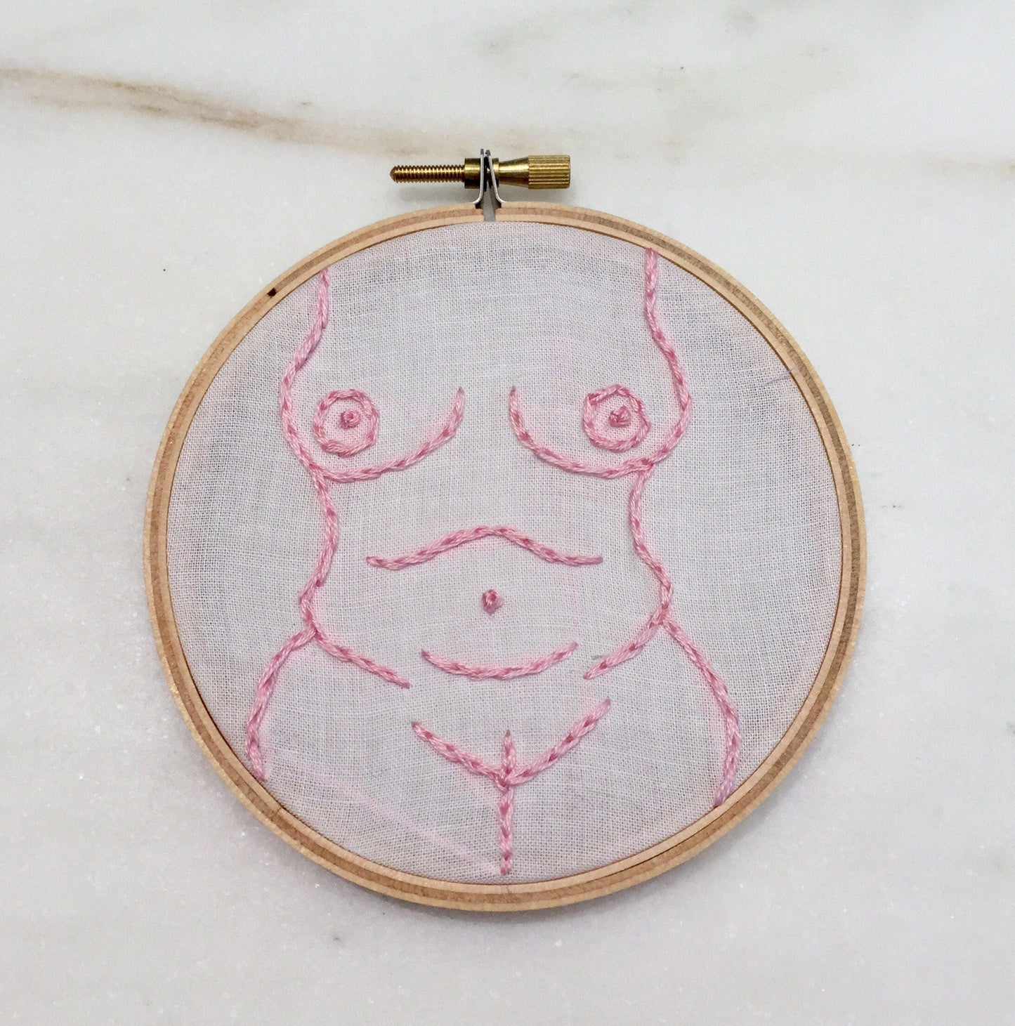 Body Positive Embroidered Ornament