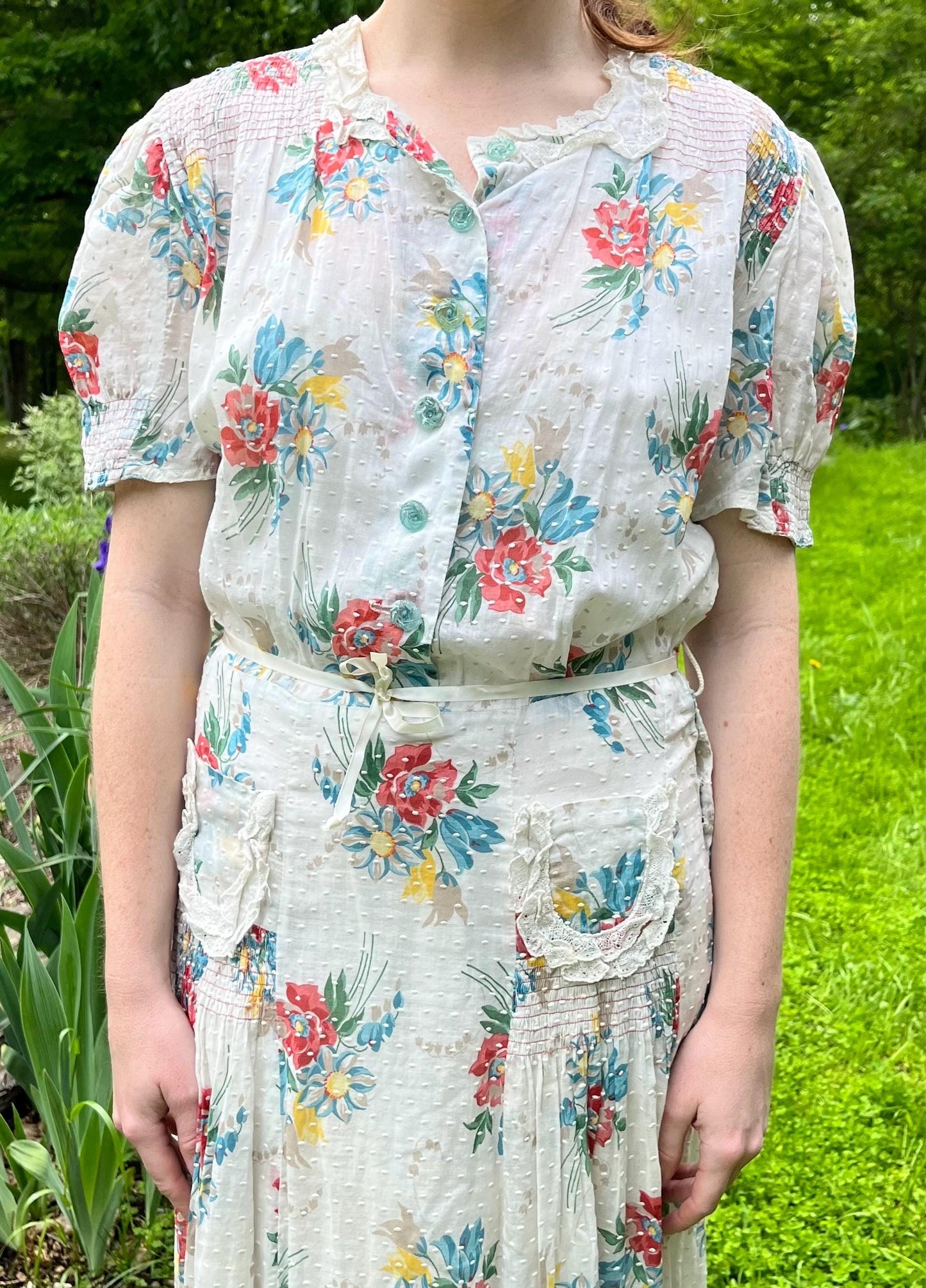 1940s Floral Dress