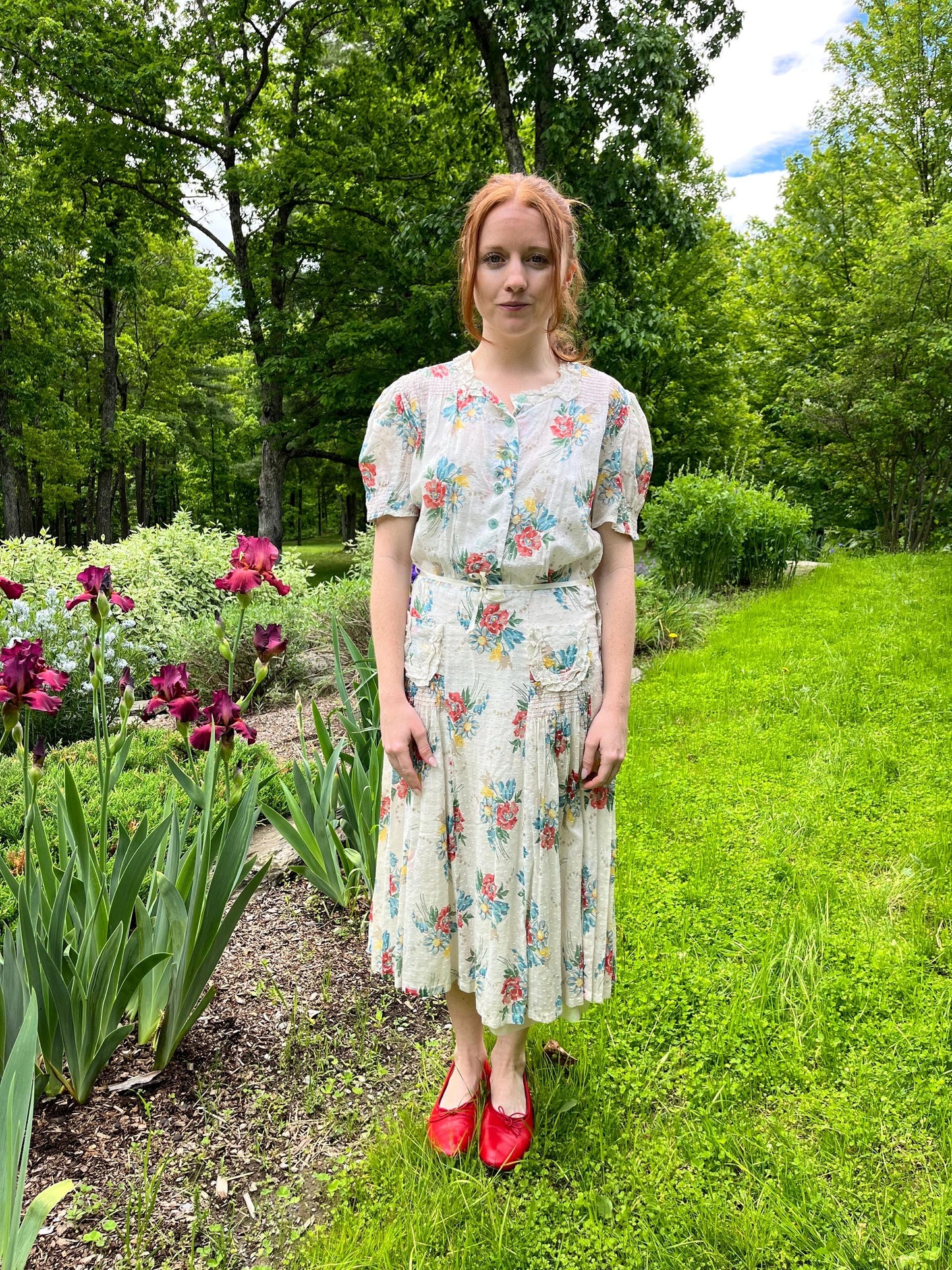 1940s Floral Dress