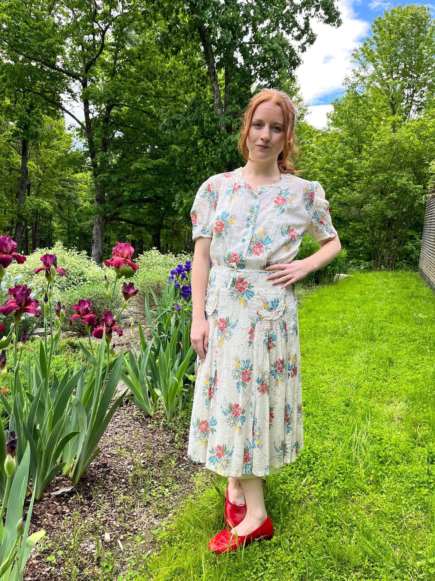 1940s Floral Dress