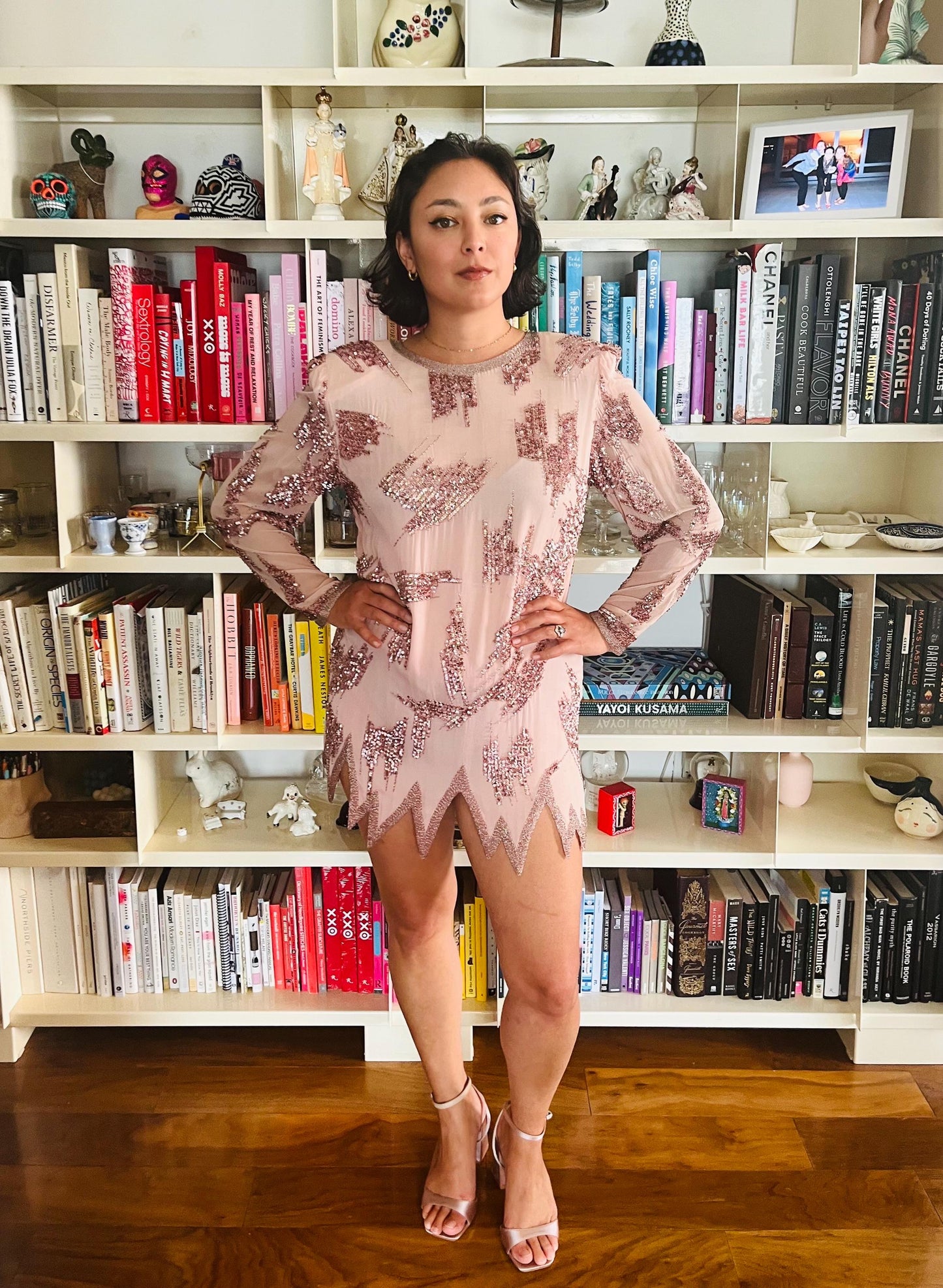 1980s Pink Sequin Sho Max Originals Mini-dress