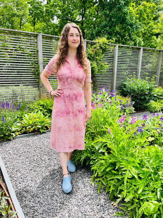 Naturally-dyed Vintage Lace Cocktail Dress