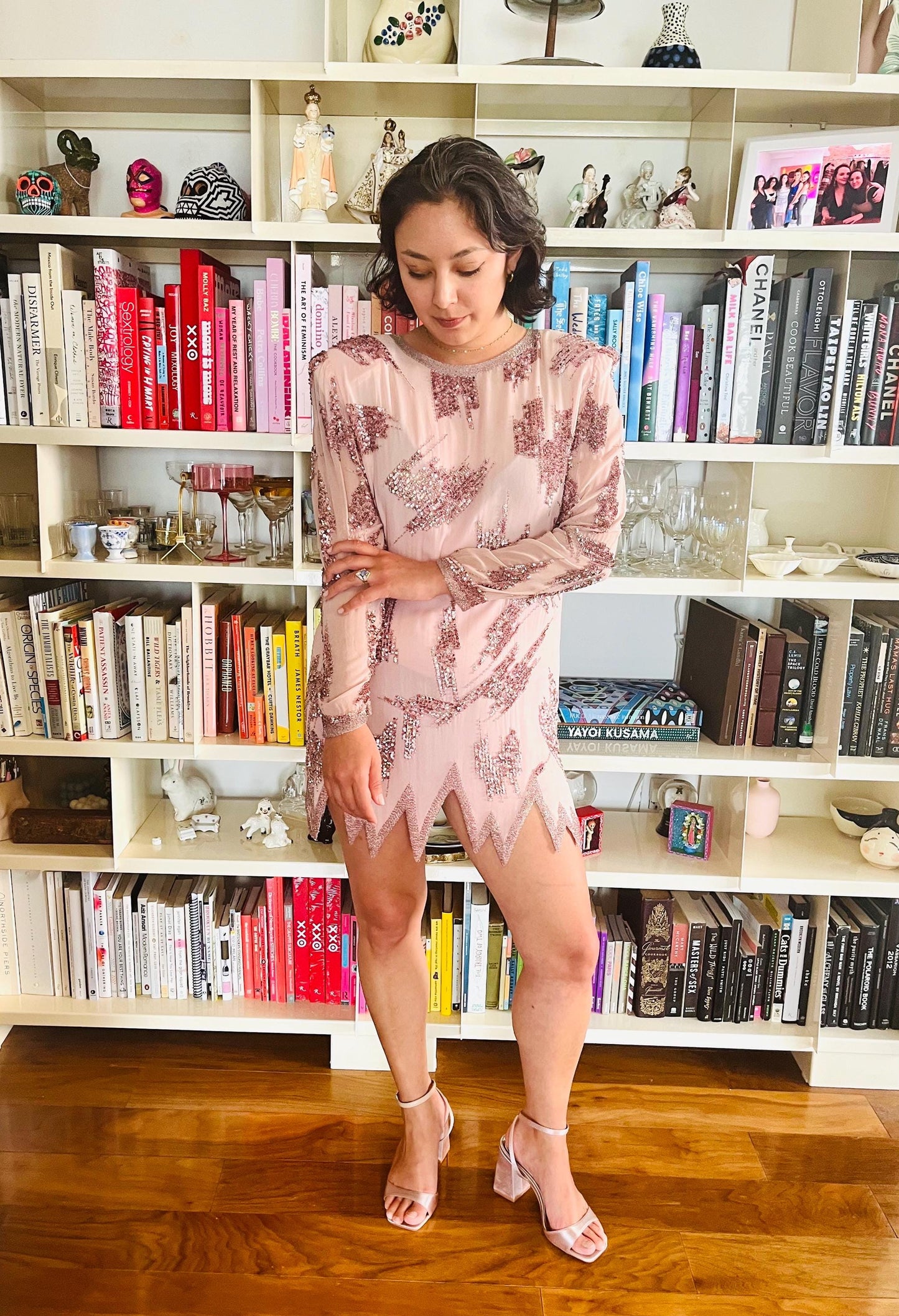 1980s Pink Sequin Sho Max Originals Mini-dress